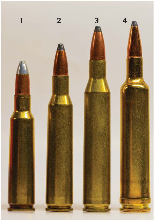 Traditional .250s: (1) 250-3000, (2) 257 Roberts, (3) 25-06 and (4) 257 Weatherby. Everyone is a great cartridge, but the Weatherby is the king.